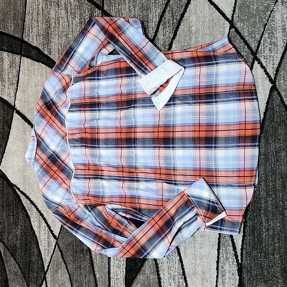 HELIX ATHLETIC FIT PLAID BUTTON- DOWN LONG-SLEEVED SHIRT LARGE - Picture 11 of 13